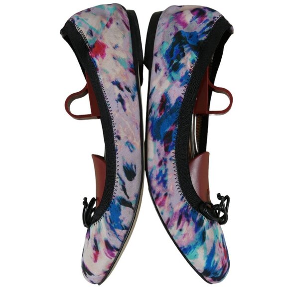 J.Crew Ava Tie-Dye Silk Ballet Flats Multi Color Size 7 #865 - Picture 3 of 9
